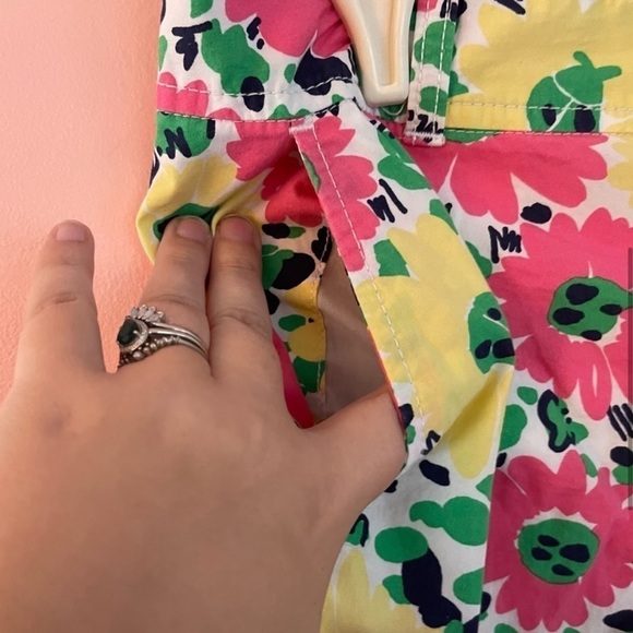 Lilly Pulitzer Doodle Bug Daisy Floral Pink Ladybug Shorts Women’s Size 8 - Picture 7 of 10